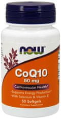 NOW Foods CoQ10, se selenem a vitamínem E, 50 mg, 50 softgelových kapslí