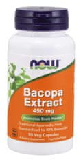 NOW Foods Bacopa monnieri (Brahmi) extrakt, 450 mg, 90 rostlinných kapslí