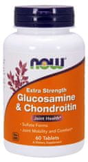 NOW Foods Glukosamin & Chondroitin Extra Strength (dvojitá síla), 60 tablet