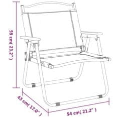 Vidaxl Kempingové židle 2 ks béžové 54 x 43 x 59 cm oxfordská látka