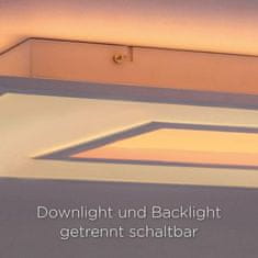 PAUL NEUHAUS LEUCHTEN DIREKT is JUST LIGHT LED stropní svítidlo hranaté v bílé s nastavitelnou teplotou barvy a dálkovým ovladačem RGB plus 3000-5000K