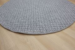 Vopi AKCE: 80x80 (průměr) kruh cm Kusový koberec Toledo šedé kruh 80x80 (průměr) kruh