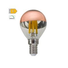 Diolamp  LED Filament zrcadlová žárovka 5W/230V/E14/2700K/620Lm/180°/DIM, měděný vrchlík