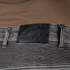 Ozone Dámské jeansy na motorku Roxy seprané černé Velikost: W28/L30