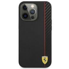 Ferrari FESAXHCP13XBK hard silikonové pouzdro iPhone 13 Pro MAX 6.7" black On Track Carbon Stripe