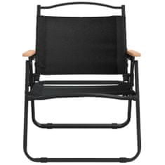 Vidaxl Kempingové židle 2 ks černé 54 x 43 x 59 cm oxfordská látka