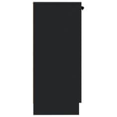 Greatstore Příborník černý 30 x 30 x 70 cm kompozitní dřevo