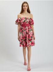 Orsay Tmavě růžové dámské květované šaty 34