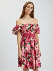 Orsay Tmavě růžové dámské květované šaty 34