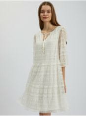 Orsay Bílé dámské krajkové šaty 48