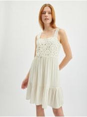 Orsay Krémové dámské šaty 38