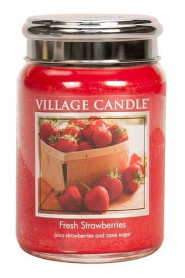 Village Candle Fresh Strawberry 602g svíčka s vůní čerstvých jahod