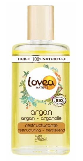 Lovea 100% natural Argan restructuring oil 100ml přírodní BIO obnovující tělový olej Argan