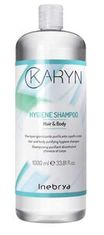 Inebrya Karyn hygiene Hair&body shampoo 1000ml čistící šampon na tělo i vlasy