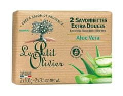 Le Petit Olivier Soap 2x100g Extra jemné mýdlo ALoe Vera