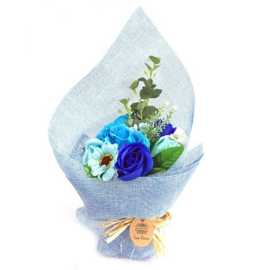 Stojací Mýdlová kytice Modrá