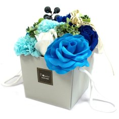 Mýdlové květy Modrá svatební Dárkový box