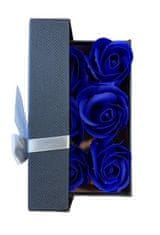 Ostatní Box 6ks mýdlových růží Modrá tmavá