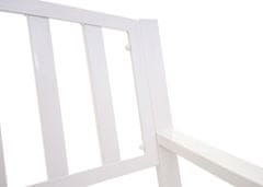 MCW Zahradní lavička F43, lavička park lavička sedadlo, 2-místný práškově lakovaná ocel ~ bílá
