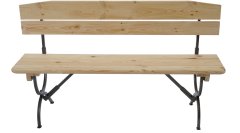 MCW Sada 2 lavic s opěradlem pro sadu pivních stolů Linz marquee set, přírodní ~ 180 cm