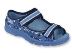 Befado chlapecké sandálky s patou MAX 969X141 modré, fotbal velikost 26