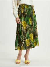 Guess Zelená dámská vzorovaná plisovaná midi sukně Guess Abel L