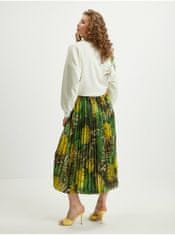 Guess Zelená dámská vzorovaná plisovaná midi sukně Guess Abel L