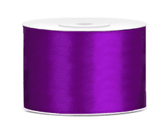 Paris Dekorace Saténová stuha, purpurová,50mm/25m