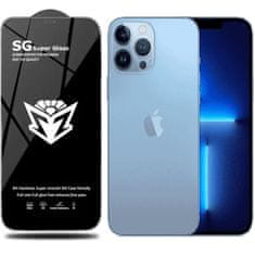 IZMAEL Ochranné sklo SG Super pro Apple iPhone 13 Pro Max/iPhone 14 Plus - Černá KP24135