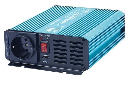 Carspa Měnič napětí P400U-242, 24V/230V+USB, 400W, čistá sinusovka