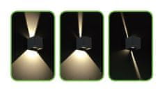 ACA Lightning  Zahradní nástěnné LED svítidlo MENOA 6W/230V/3000K/435Lm/Zoom 0-120°/IP54, tmavě šedé