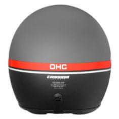 Cassida Moto přilba Oxygen Jawa OHC šedá matná/červená/černá/bílá (Velikost: S (55-56))