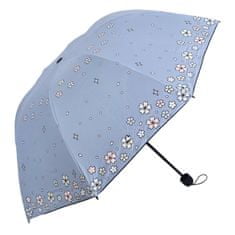 Delami Deštník s kytičkami měnící barvu Glorie, modrý
