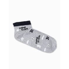 OMBRE Pánské ponožky U177 - šedé/černé MDN20610 39-42
