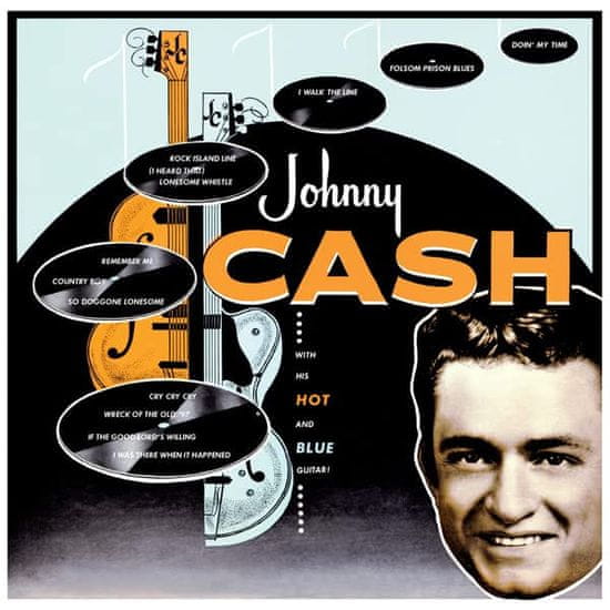 CASH JOHNNY: With His Hot And Blue Guitar (Orange/Black Splater)