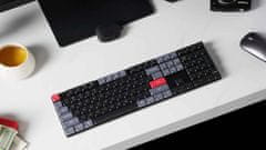 K5 Pro QMK/VIA Bezdrátová mechanická klávesnice, Full Size, bílým podsvícením, Brown Gateron