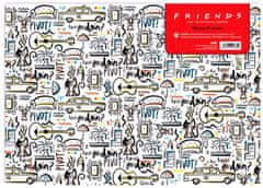 CurePink Stolní plánovací A4 podložka na stůl: Friends|Přátelé - Central Perk (29,7 x 21 cm)