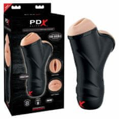 INTEREST Dvojitý penetrační vibrační masturbátor zdvihač PDX.