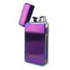 Nabíjecí plazmový elektrický zapalovač v dárkové krabičce - barevný - stříbrno modro fialový