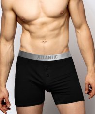 ATLANTIC Pánské boxerky z bavlny Pima - černé Velikost: S