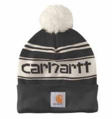 Carhartt Kšiltovka Carhartt Knit PomPom Cuffed Logo Cap Black