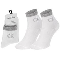 Calvin Klein 701218782 Calvin Klein dámské bavlněné zkrácené ponožky 1 pár v balení, bílá, uni
