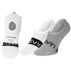 Calvin Klein 701218713 pánské bavlněné neviditelné ponožky high cut 2 páry v balení, bílá, 43-46