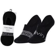 Calvin Klein 701218713 pánské bavlněné neviditelné ponožky high cut 2 páry v balení, černá, 43-46