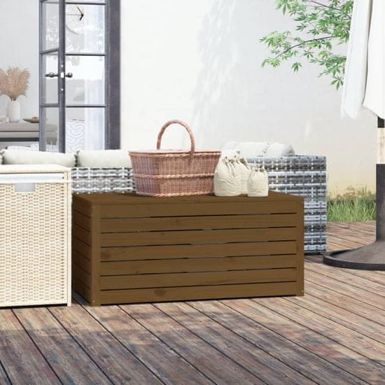 Greatstore Zahradní box medově hnědý 101x50,5x46,5 cm masivní borové dřevo