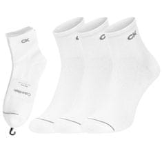 Calvin Klein 701218719 pánské zkrácené bavlněné sportovní ponožky uni velikost 3 páry v balení, bílá