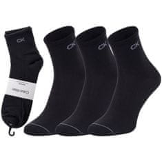 Calvin Klein 701218719 pánské zkrácené bavlněné sportovní ponožky uni velikost 3 páry v balení, černá