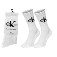 Calvin Klein 701218732 pánské bavlněné klasické vysoké ponožky s froté chodidlem 1 pár, bílá, uni