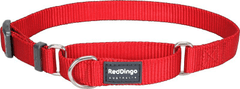 RED DINGO Nastavitelný polostahovací nylonový obojek červený M červená