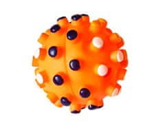 Pet tribe Pískací hračka pro psa míč s ostny oranžová malá